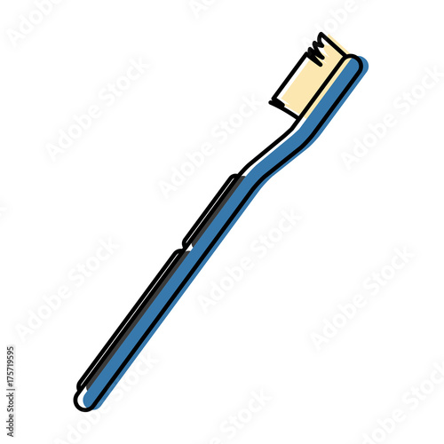 Toothbrush dental hygiene icon vector illustration graphic design