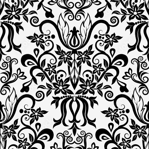 Vector damask seamless pattern element