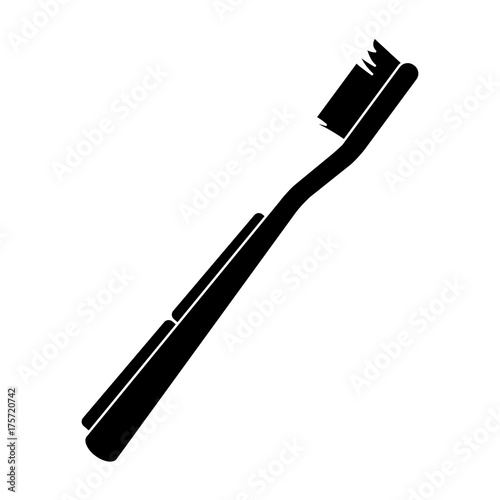 Toothbrush dental hygiene icon vector illustration graphic design