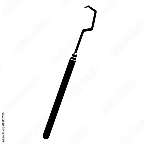 Dental probe tool icon vector illustration graphic design