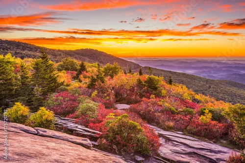 Obraz Autumn Dawn w Blue Ridge Mountains