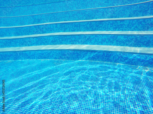 Underwater pool stairs © mitarart