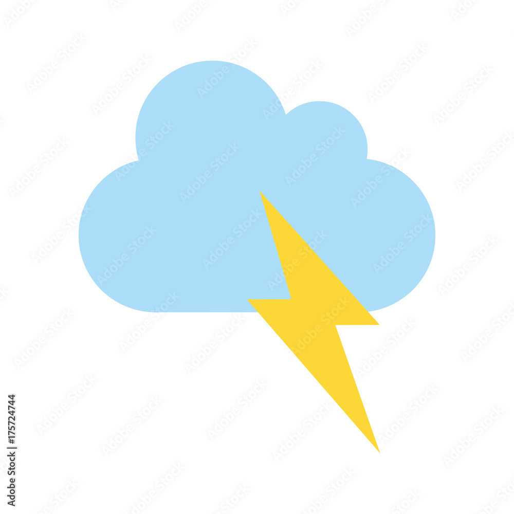 thunderbolt and cloud weather icon image vector illustration design thunderbolt and cloud weather icon image vector illustration design