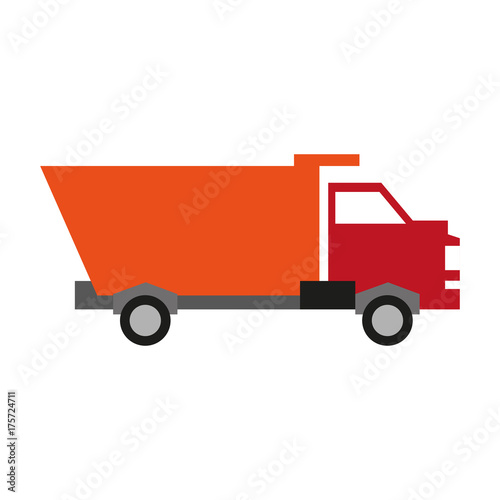 dump truck icon image vector illustration design 