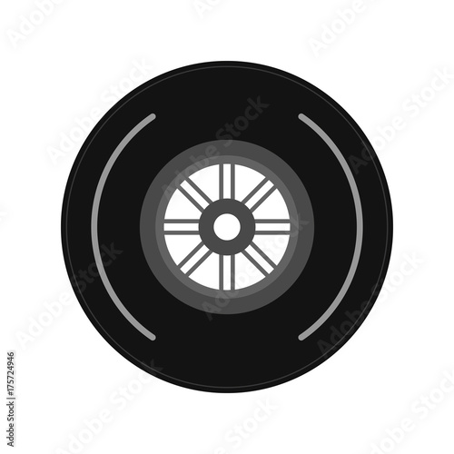 wheel tire icon image vector illustration design 