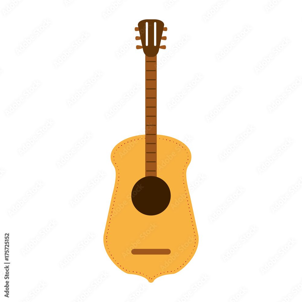Naklejka premium guitar mexican culture related icon image vector illustration design