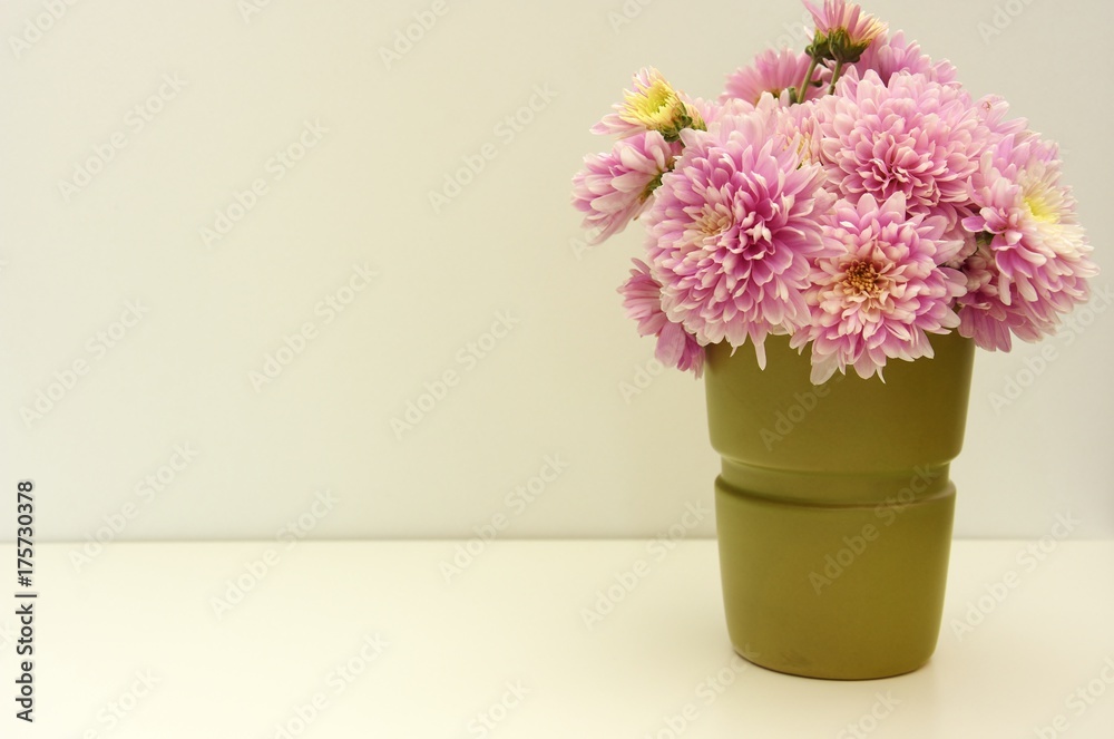chrysanthemums in a vase chrysanthemums in a vase