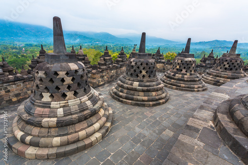 Borobudur. Buddhist temple in Magelang, Central Java, Indonesia. photo