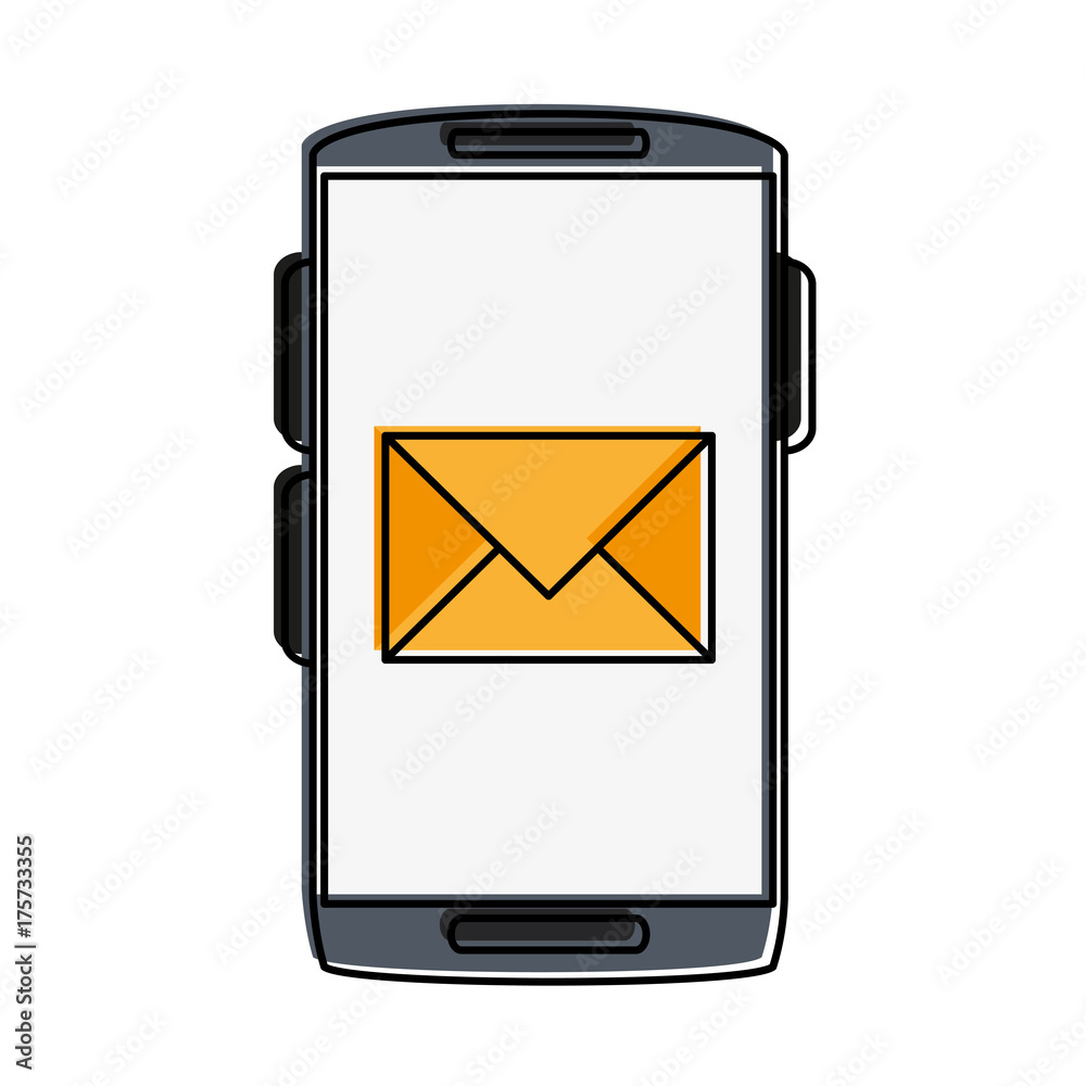 smartphone with message envelope on screen icon image vector illustration design smartphone with message envelope on screen icon image vector illustration design