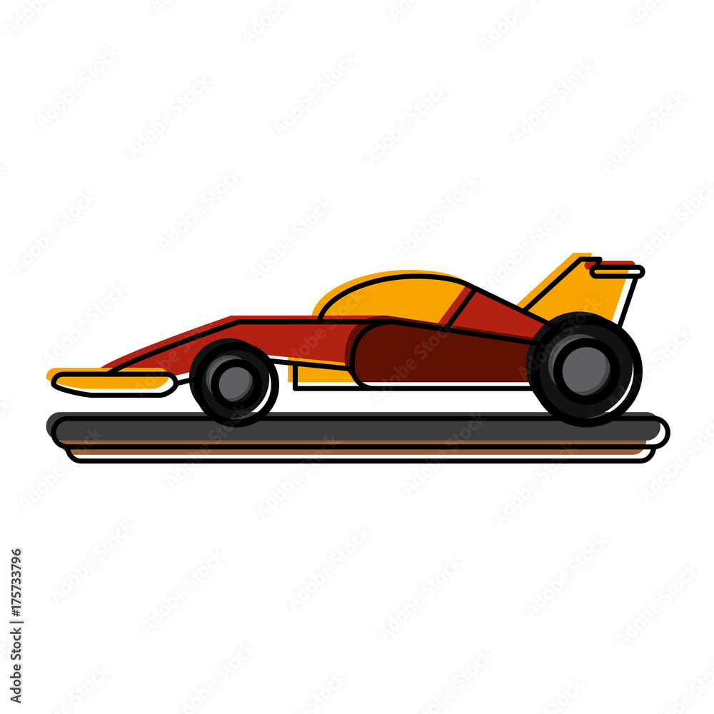 car racing related icon image vector illustration design 