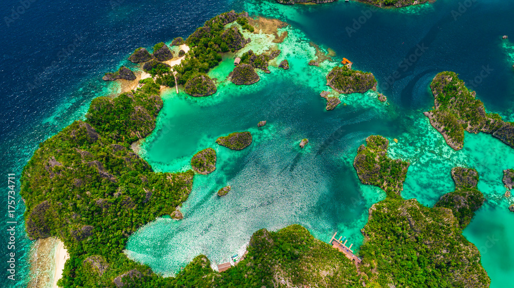 Pianemo islands. Raja Ampat, West Papua, Indonesia.