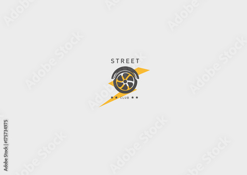 Creative modern logo, gyroscooter electric transport