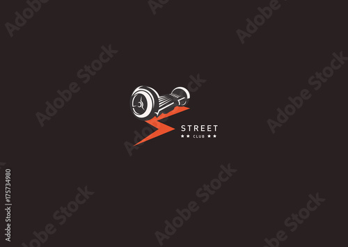 Creative modern logo, gyroscooter electric transport