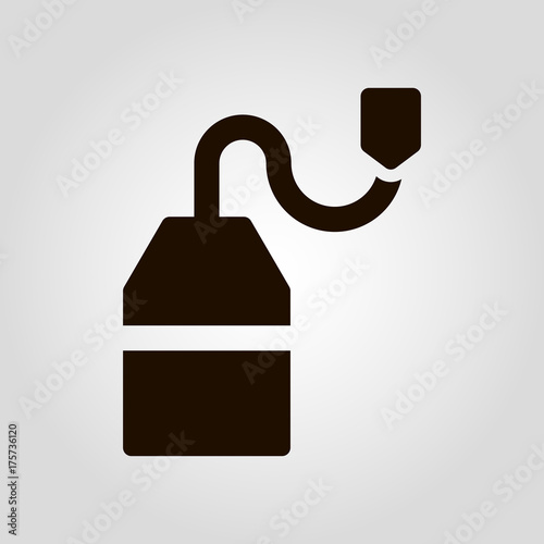 One time tea bag isolated flat vector icon