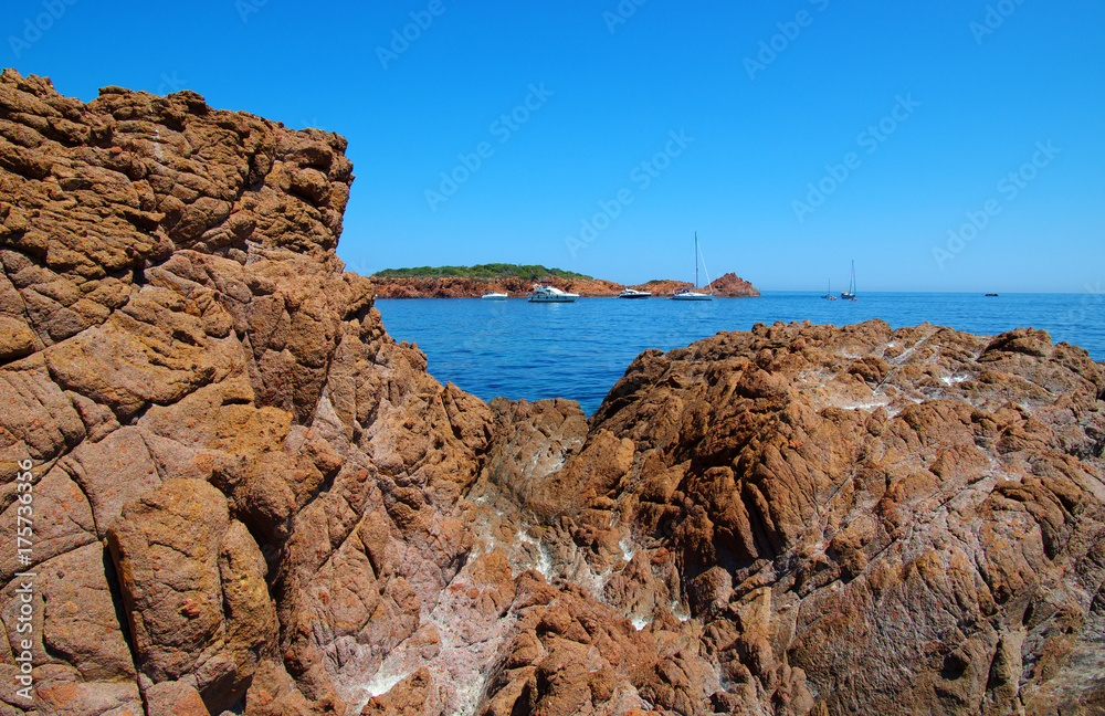 rocky beach on the sea rocky beach on the sea