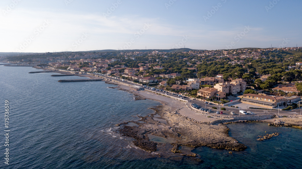 Naklejka premium Corniche de Sausset Les Pins