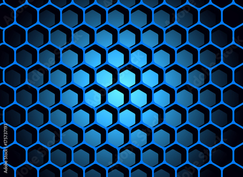 hexagonal technology background, abstract technology concept background, vector, illustration