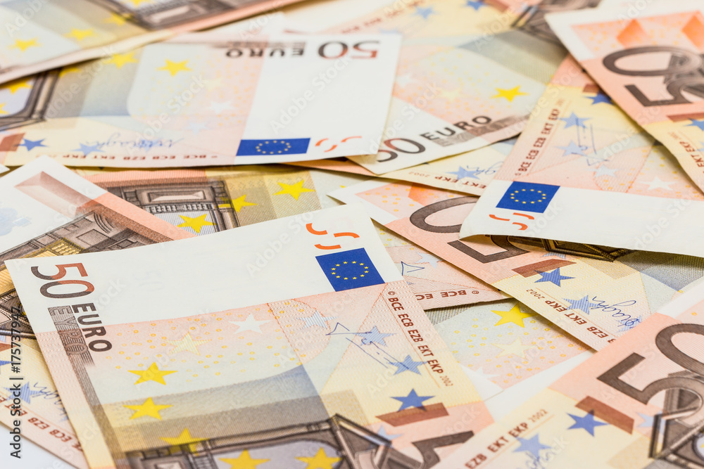 Banknote fifty euros. inflation, bankruptcy, currency exchange rate, Banknote fifty euros. inflation, bankruptcy, currency exchange rate,