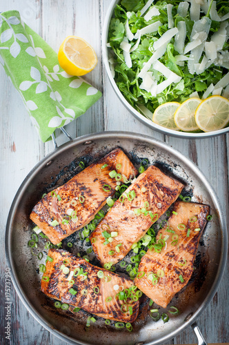 Pan Seared Marinated Salmon