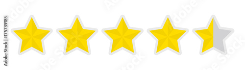 five-star rating icon (4.5)