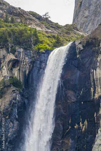 View of Bridalveil Fall in Yosemite National Park