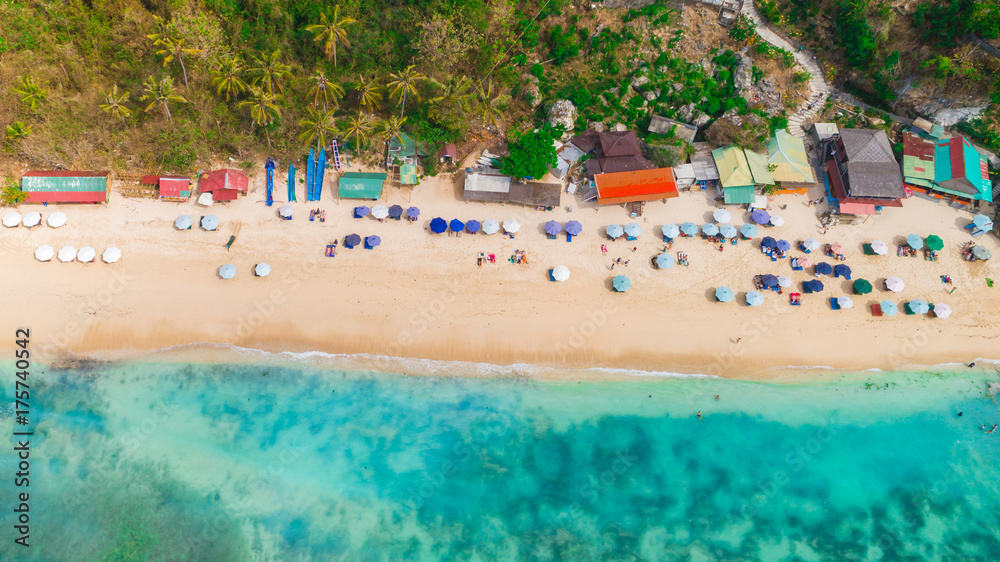 Aerial view of Padang - Padang beach. Bali, Indonesia.