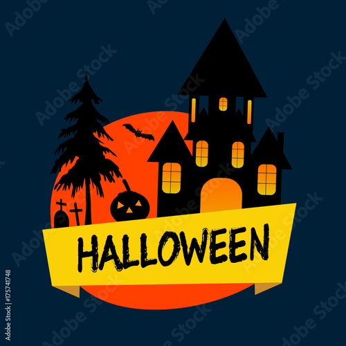 Halloween  with dark night