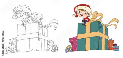 Niño Con Regalo Gigante