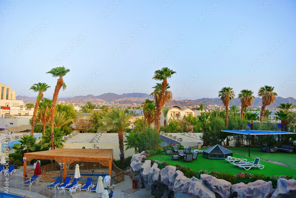 Eilat. The southernmost city of Israel on the shore of the Red Sea