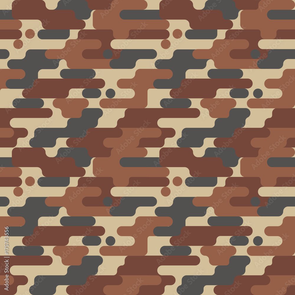 Fototapeta premium Military Seamless Pattern. Camouflage Background. Camo Fashion Texture. Army Uniform. Vector illustration