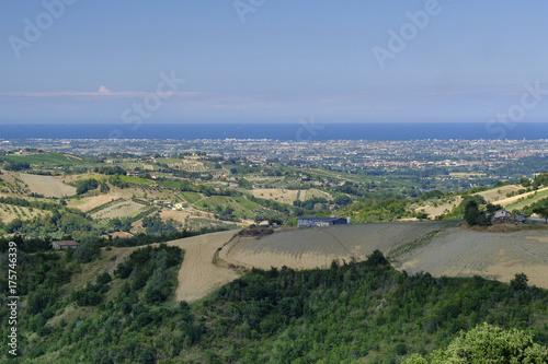 Landscape in Romagna at summer from Sogliano al Rubicone photo