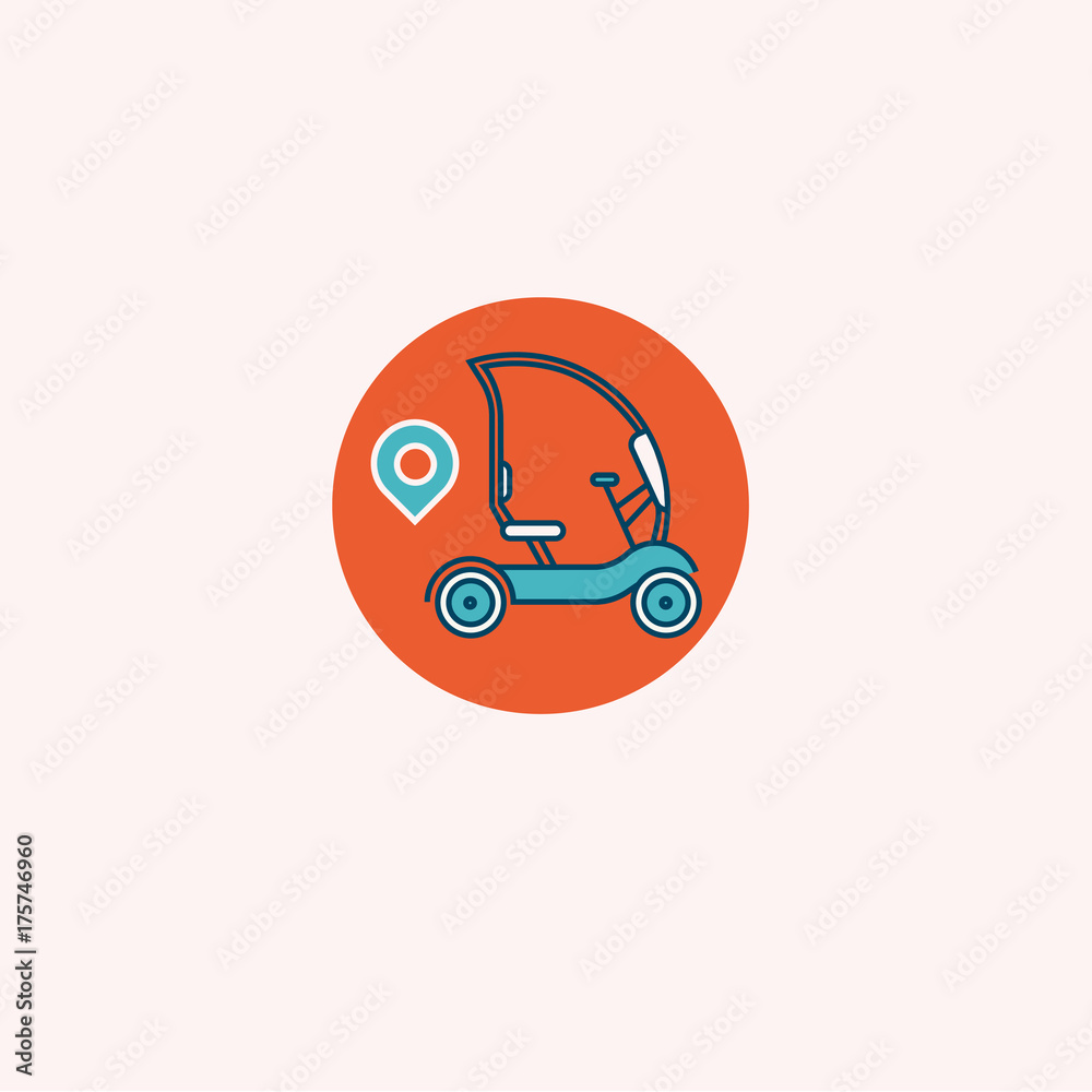 Creative modern icon, urban electric transport Creative modern icon, urban electric transport