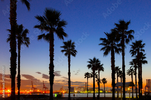 Sunset of seaside park