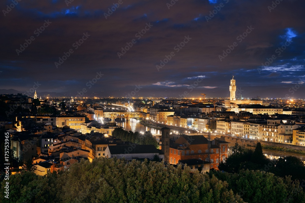Florence skyline night