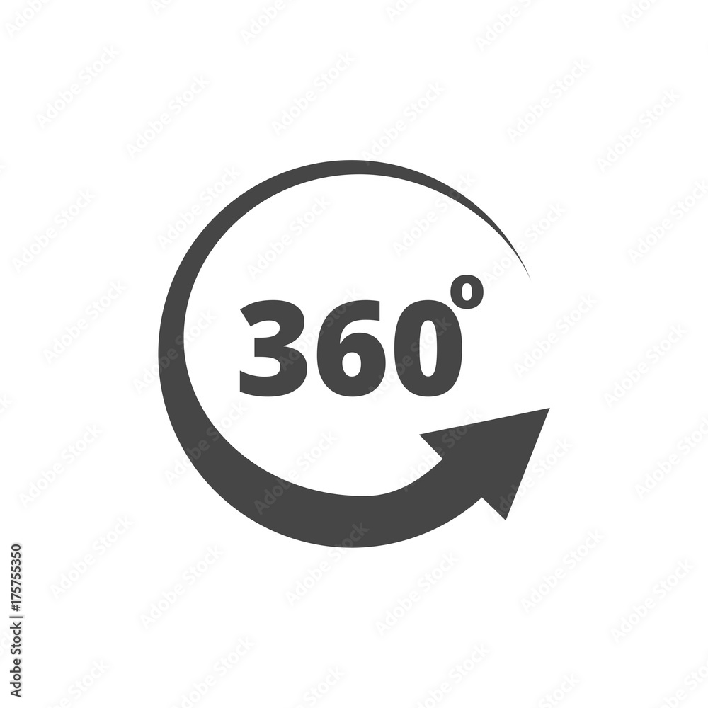 360 degrees icon 360 degrees icon