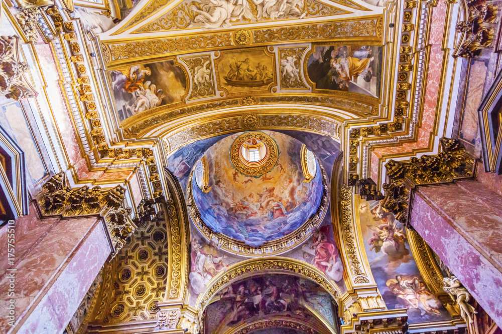  Dome Ceiling Santa Maria Maddalena Church Rome Italy