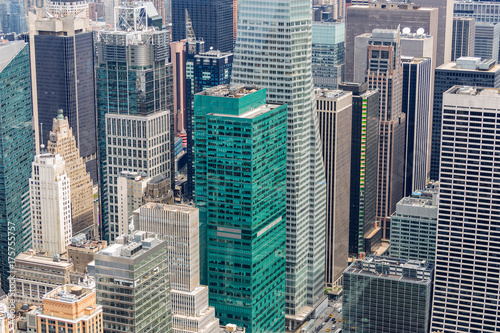 Manhattan Skyscraprers Aerial View  NYC  USA