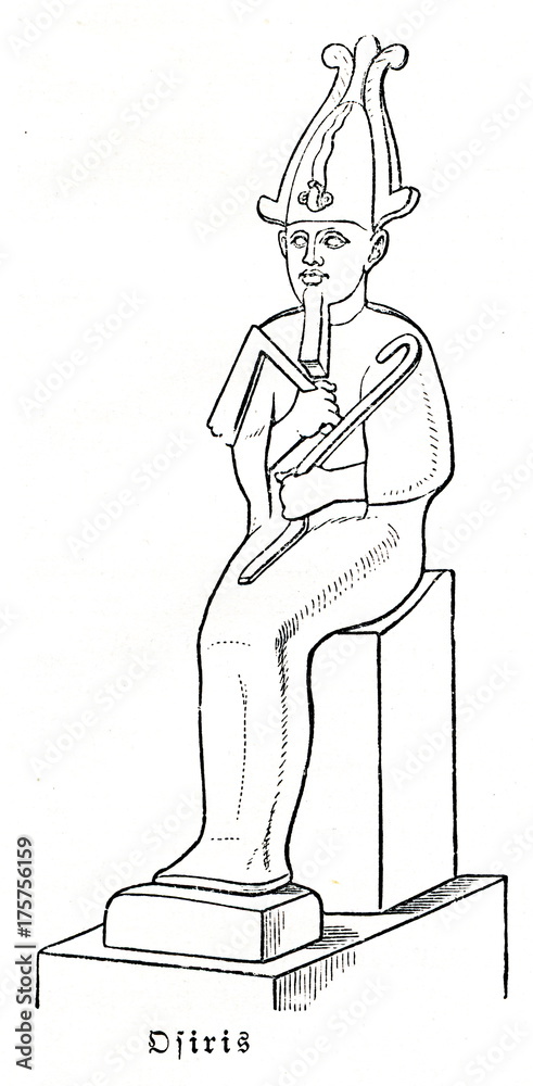 Φωτογραφία Osiris, Egyptian god of the afterlife (from Meyers Lexikon, 1896, 13/271)
