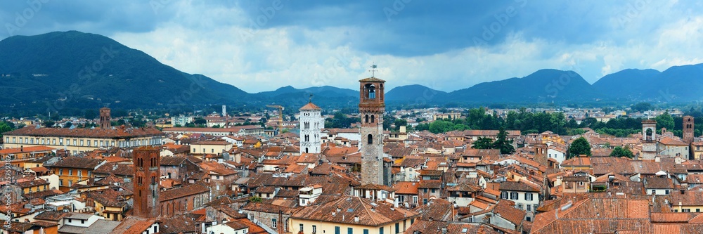 Lucca skyline tower panorama