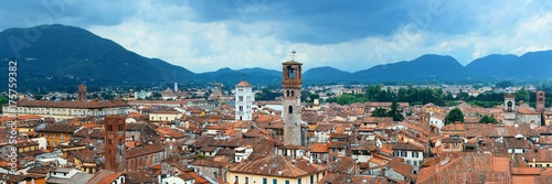 Lucca skyline tower panorama