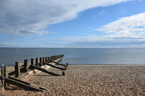 Portobello Beach in Schottland mit Blick auf Meer