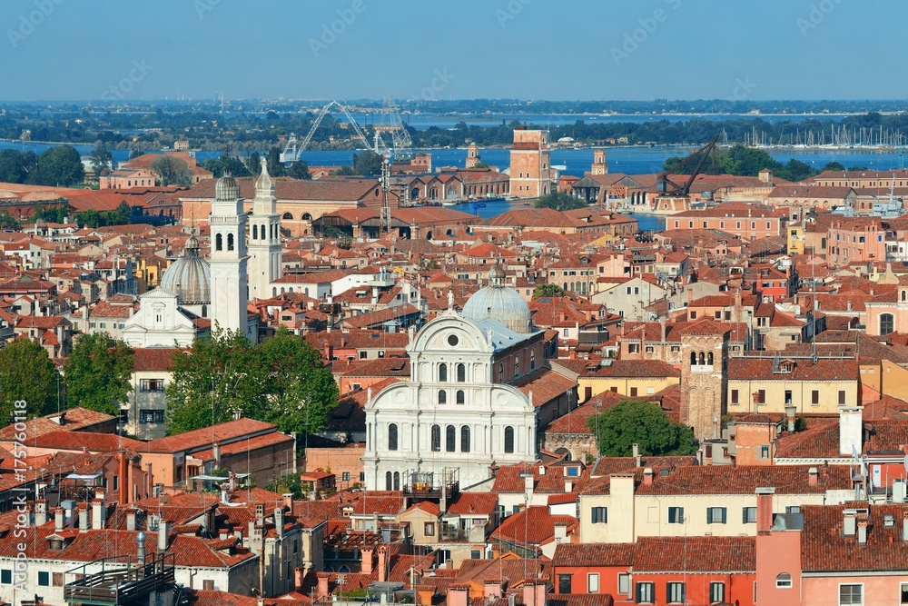 Venice skyline viewed from above