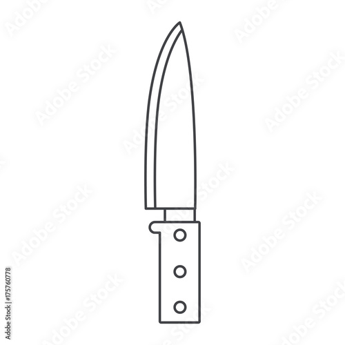 cook knife flat monochrome silhouette