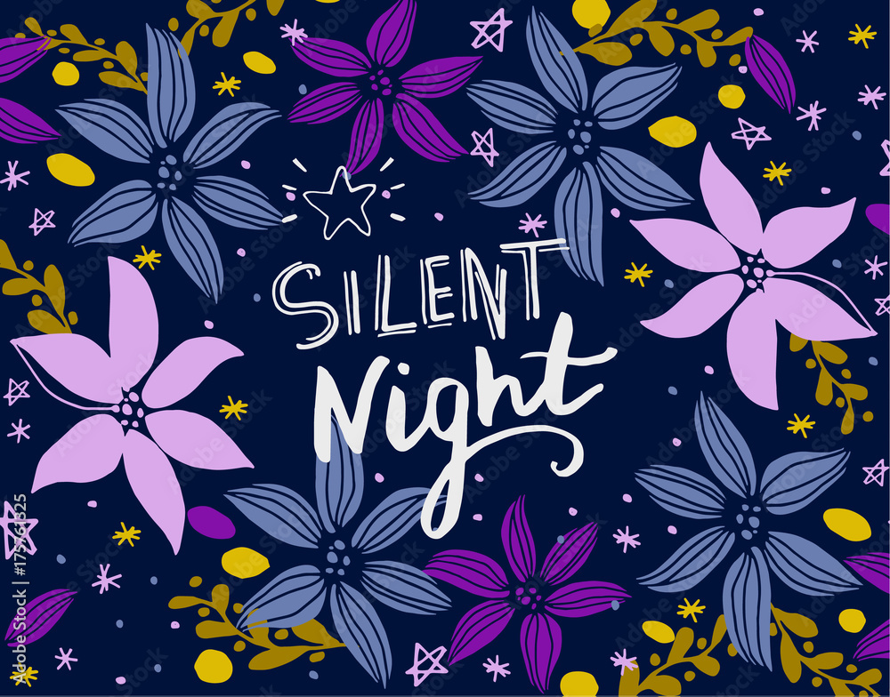 Christmas card with fir tree