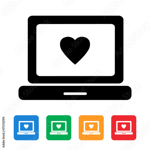 Laptop with heart 