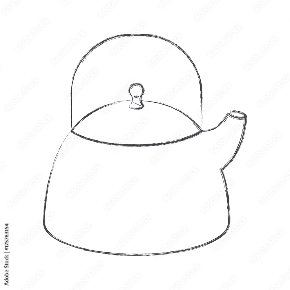 kettle jar flat monochrome blurred silhouette kettle jar flat monochrome blurred silhouette