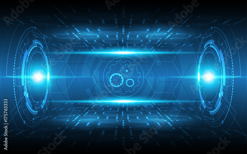 Abstract technology background Hi-tech communication concept futuristic digital innovation background vector illustration