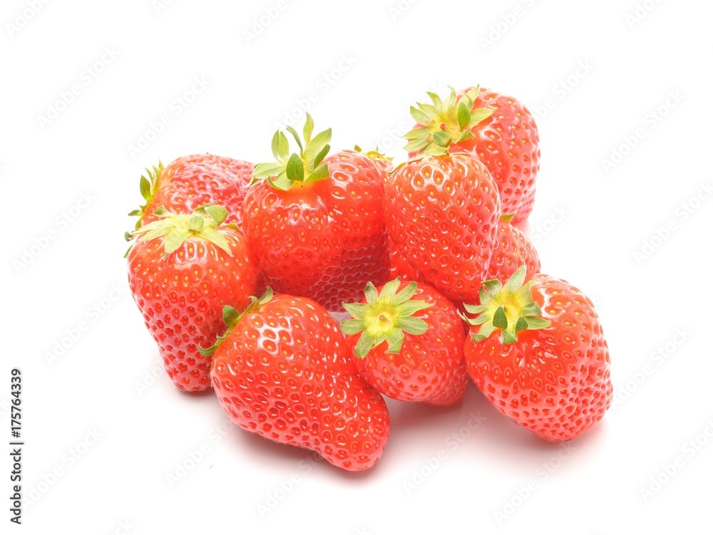 Ripe strawberry on white background Ripe strawberry on white background