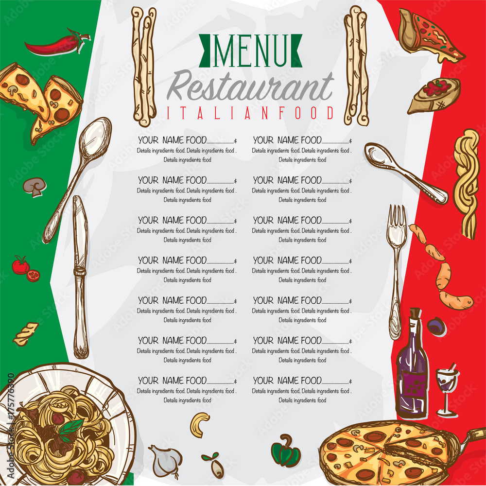 Italian 2024 food menu