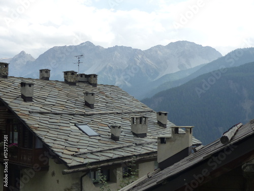 Chalet di montagna in Val di Susa in Italia.